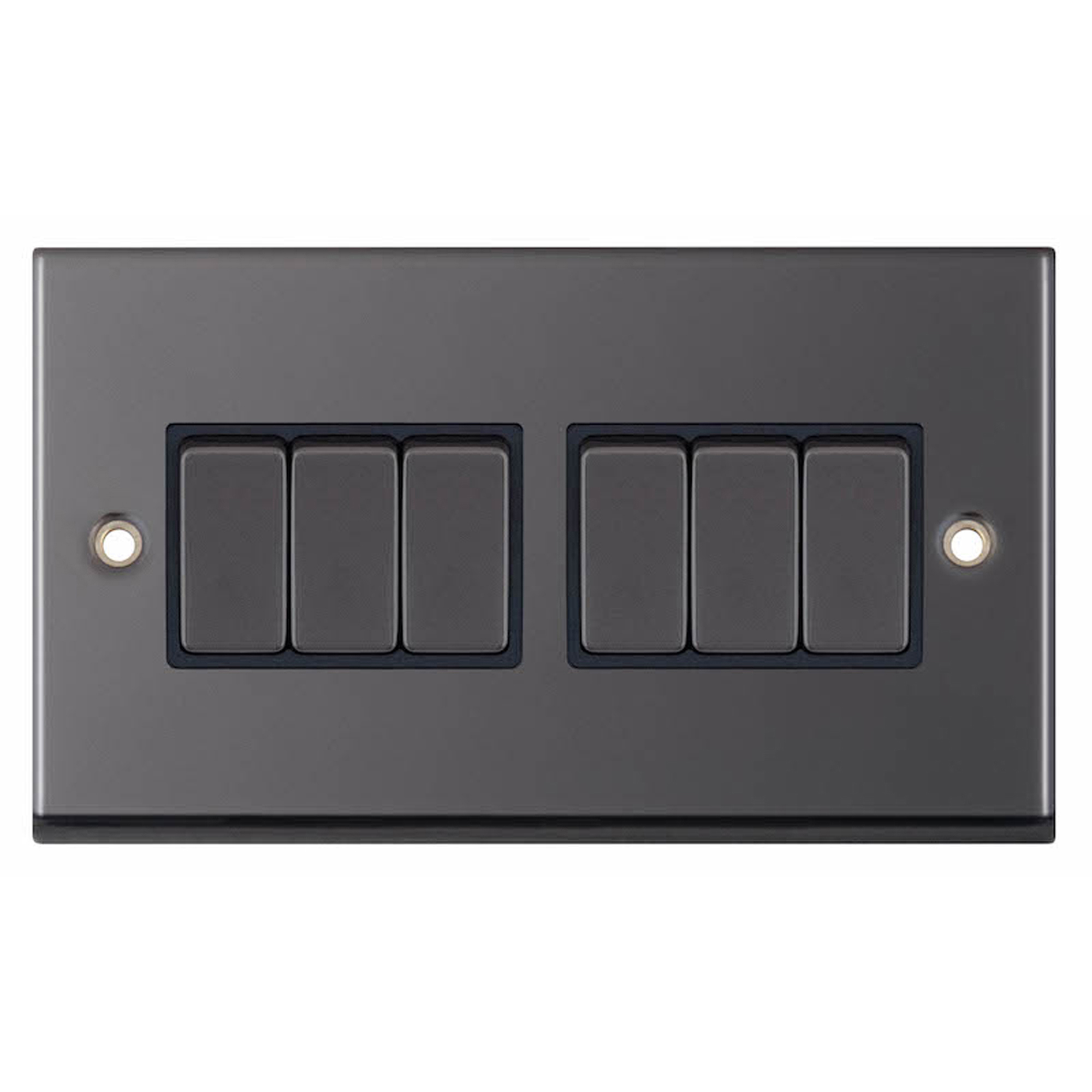10 Amp Plate Switch - 6 Gang 2 Way - X-Rated - Range Selectric 7M-PRO