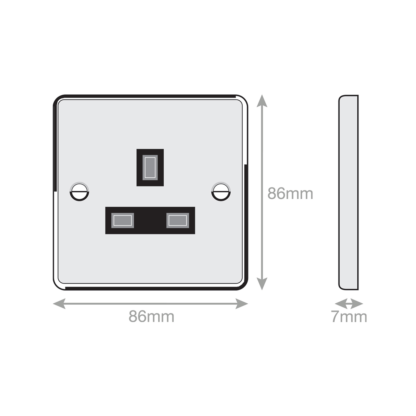 13 Amp Socket Outlet - Unswitched - Range Selectric 7M-PRO