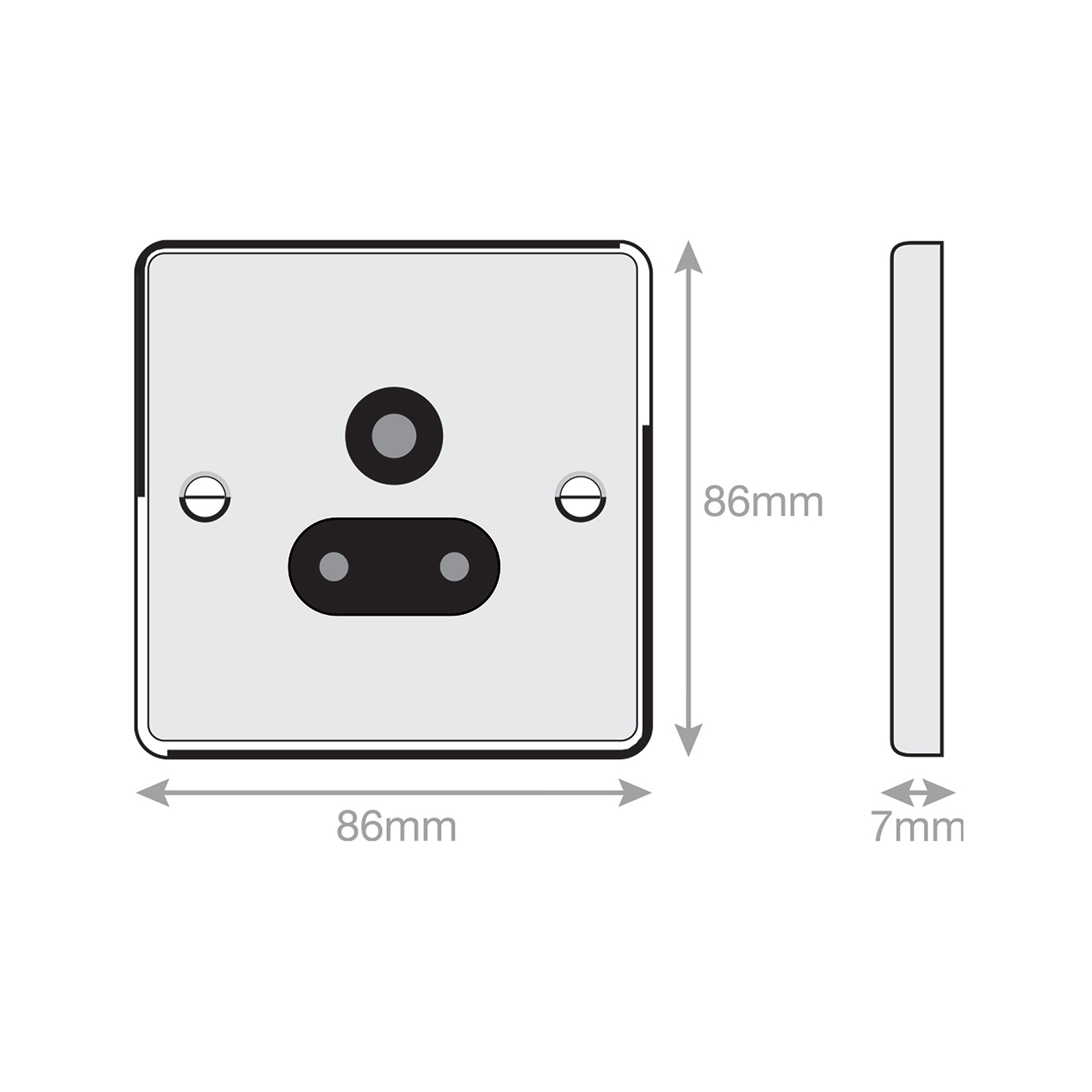 5 Amp Round Pin Socket - 3 Pin - Unswitched - Range Selectric 7M-PRO