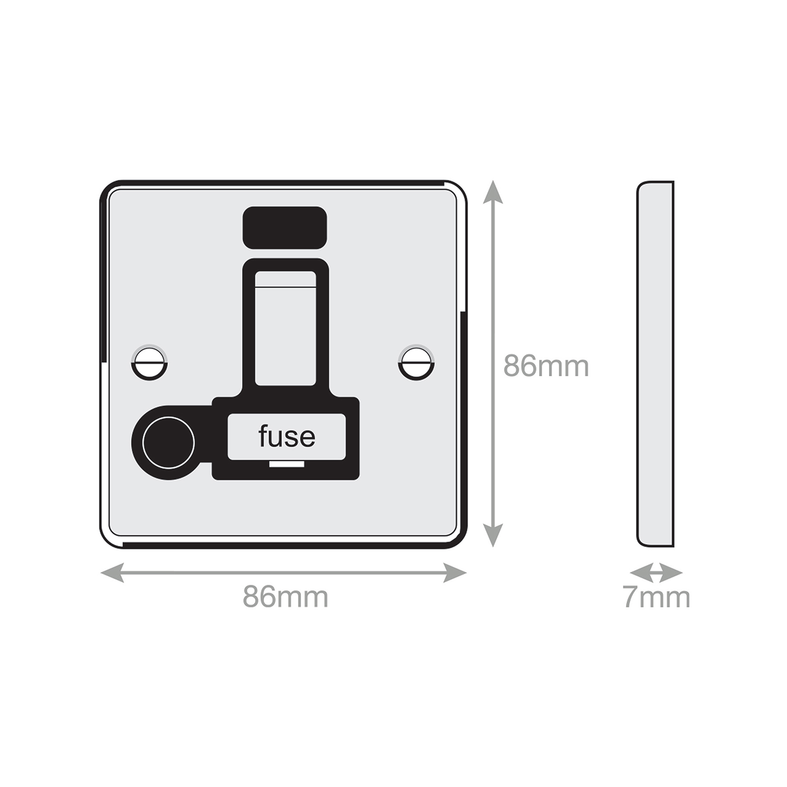 13 Amp Fused Connection Unit with Neon & Flex Outlet DP - Switched - Range Selectric 7M-PRO