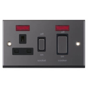 45 Amp Cooker Unit with 13 Amp Switched Socket + Neons - Range Selectric 7M-PRO