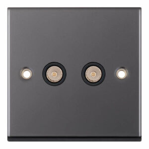 2 Gang TV/FM Coaxial/Aerial Socket - Range Selectric 7M-PRO