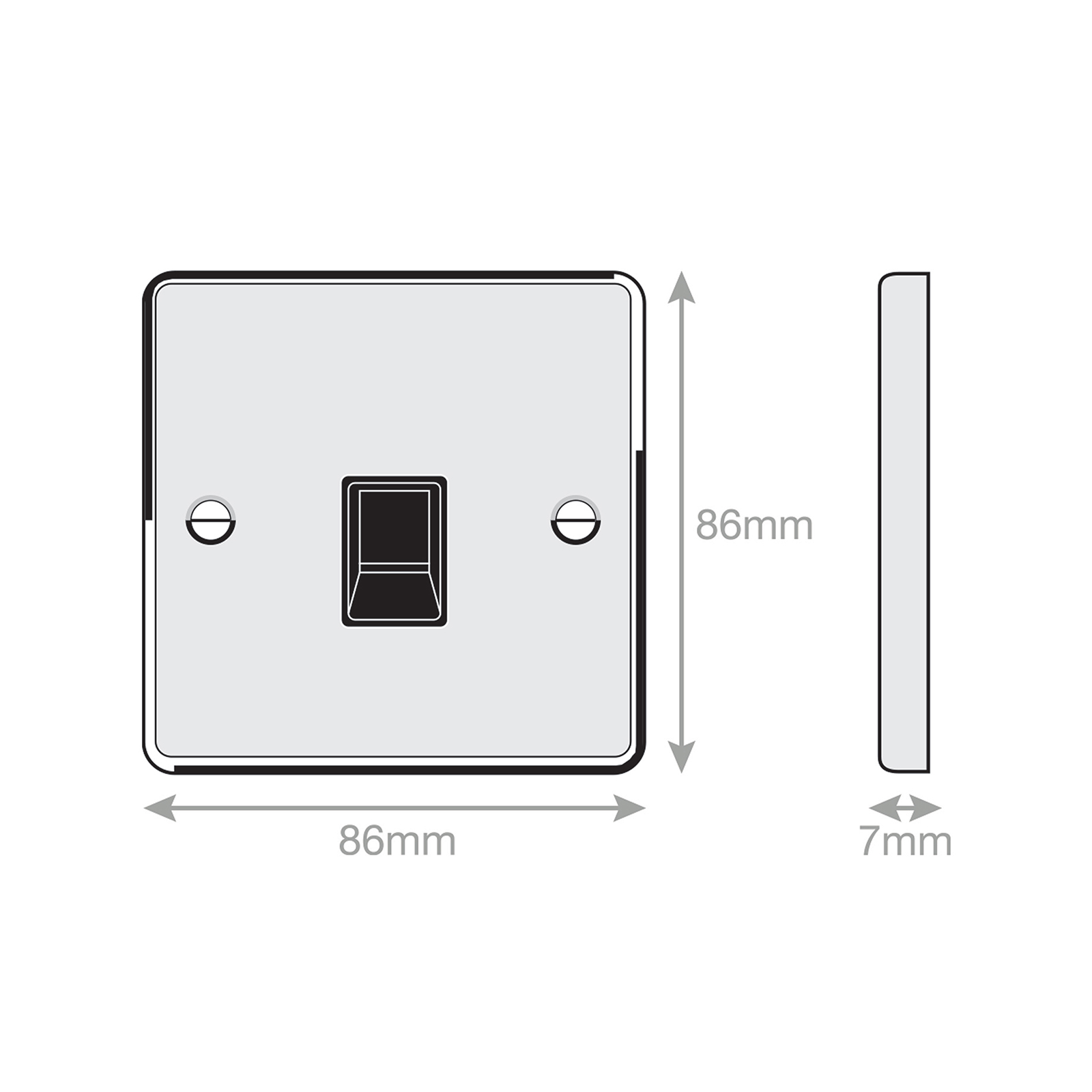 1 Gang RJ45 Computer / Data Socket - Range Selectric 7M-PRO