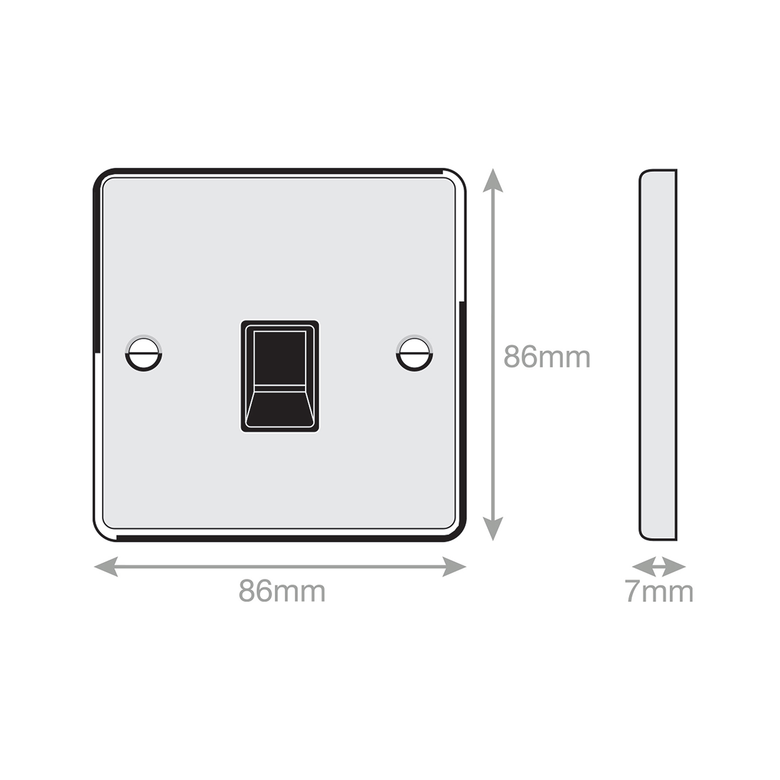 1 Gang RJ11 Computer / Data Socket - Range Selectric 7M-PRO