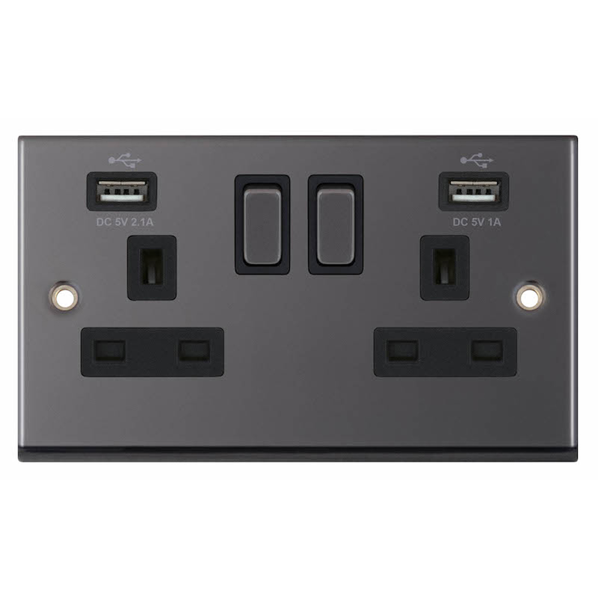 2 Gang 13 Amp Socket with 2 x USB Ports SP - Switched - Range Selectric 7M-PRO