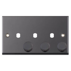 Empty Dimmer Plate - 3 Aperture Plate with Knobs - Range Selectric 7M-PRO