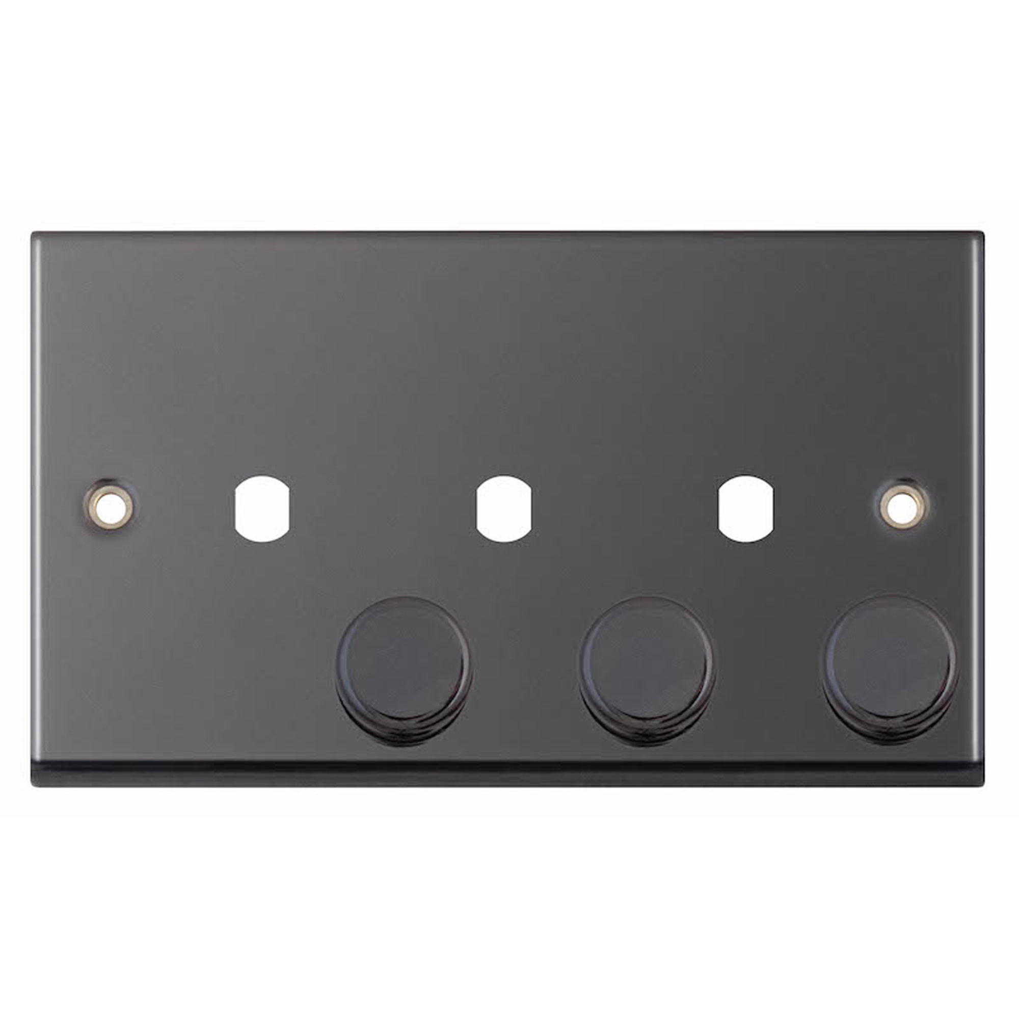 Empty Dimmer Plate - 3 Aperture Plate with Knobs - Range Selectric 7M-PRO