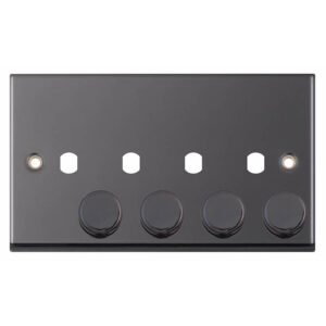 Empty Dimmer Plate - 4 Aperture Plate with Knobs - Range Selectric 7M-PRO