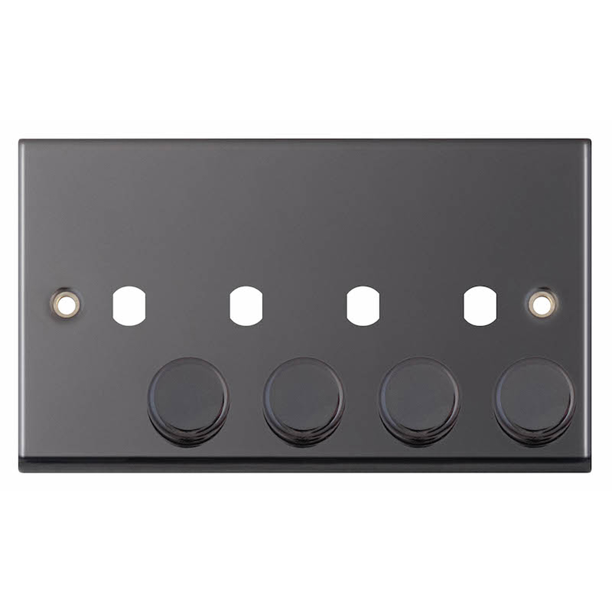 Empty Dimmer Plate - 4 Aperture Plate with Knobs - Range Selectric 7M-PRO