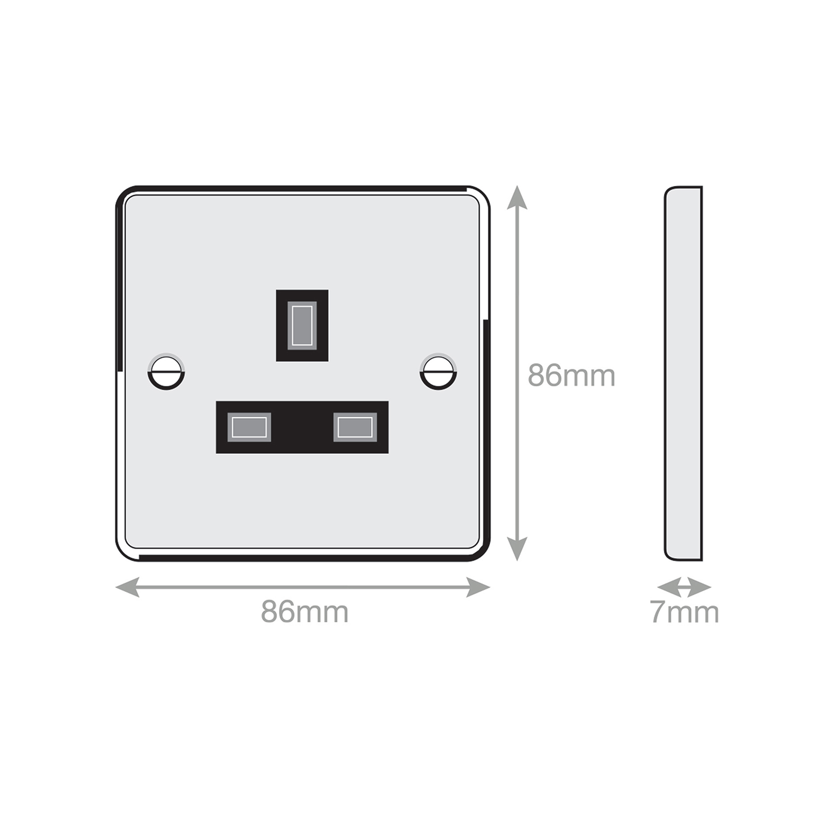 13 Amp Socket Outlet - Unswitched - Range Selectric 7M-PRO