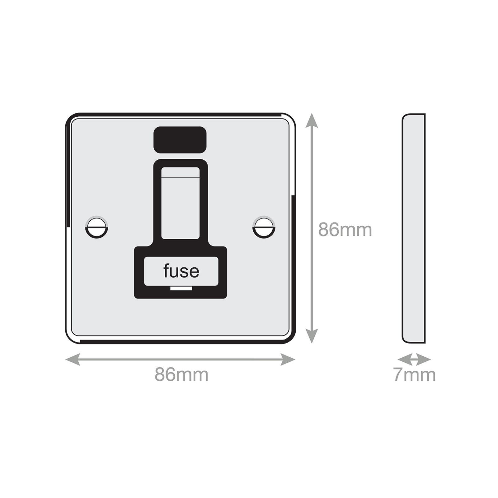 13 Amp Fused Connection Unit with Neon DP - Switched - Range Selectric 7M-PRO