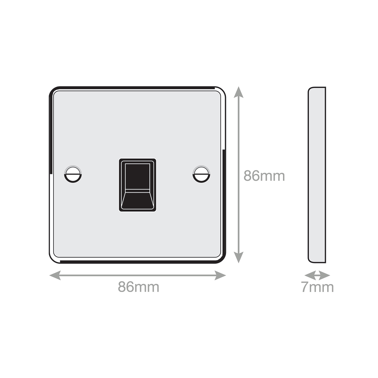 1 Gang RJ45 Computer / Data Socket - Range Selectric 7M-PRO
