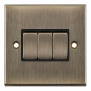 10 Amp Plate Switch - 3 Gang 2 Way - X-Rated - Range Selectric 7M-PRO