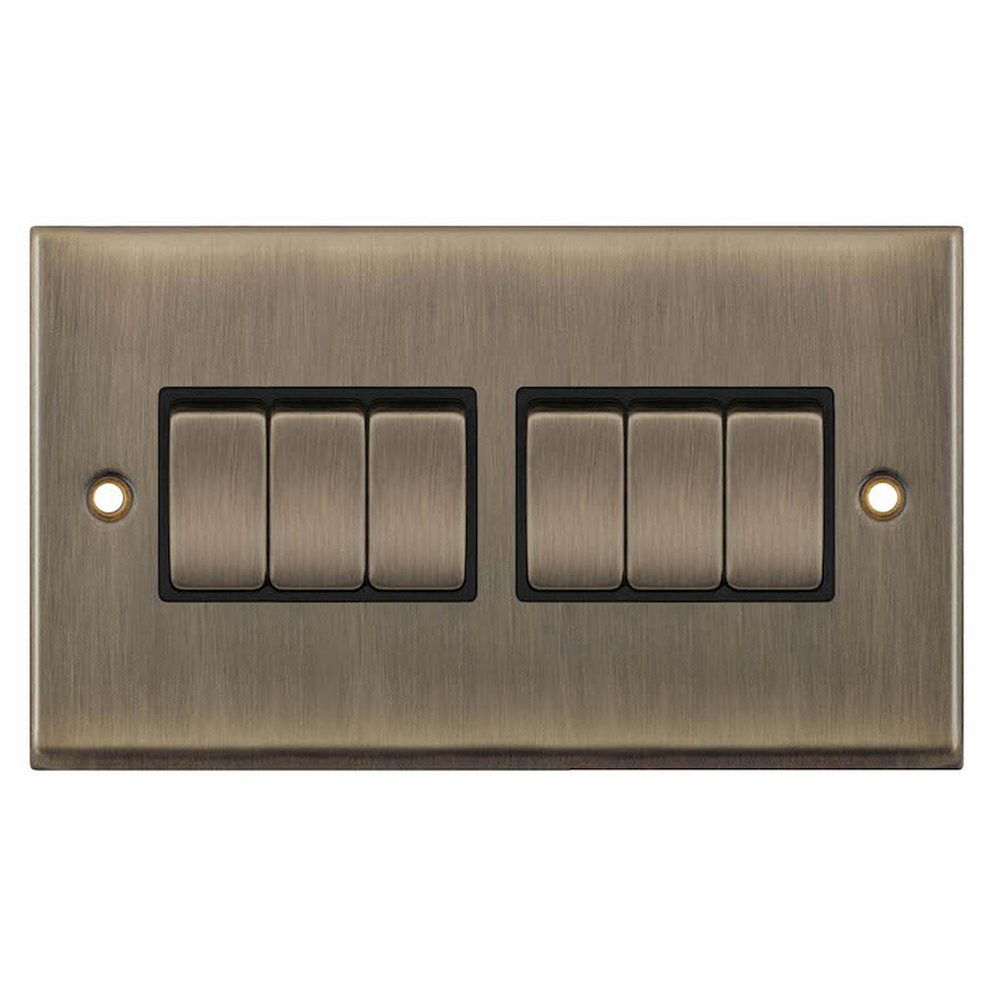 10 Amp Plate Switch - 6 Gang 2 Way - X-Rated - Range Selectric 7M-PRO