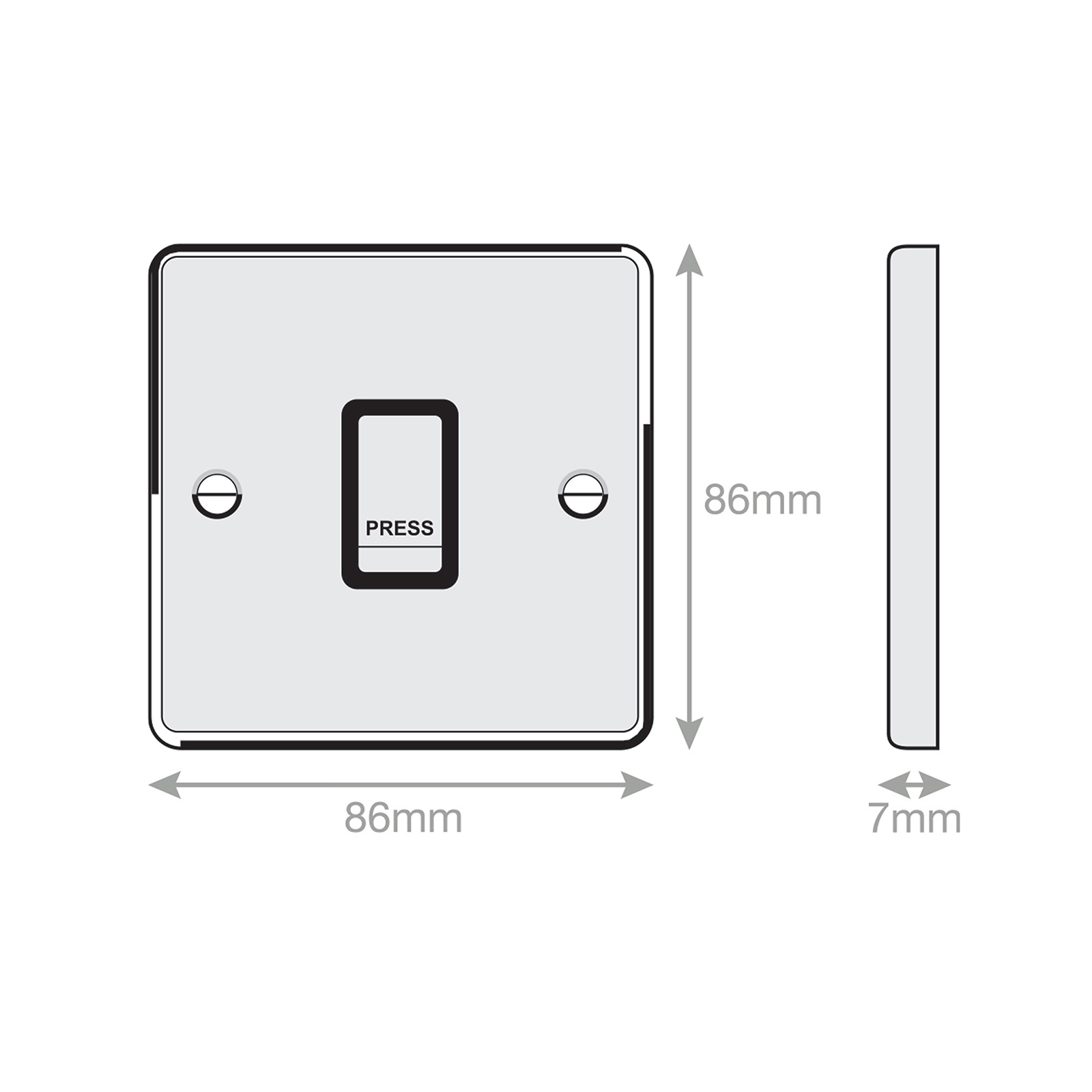 10 Amp Plate Switch - Push Switch PRESS - X-Rated - Range Selectric 7M-PRO