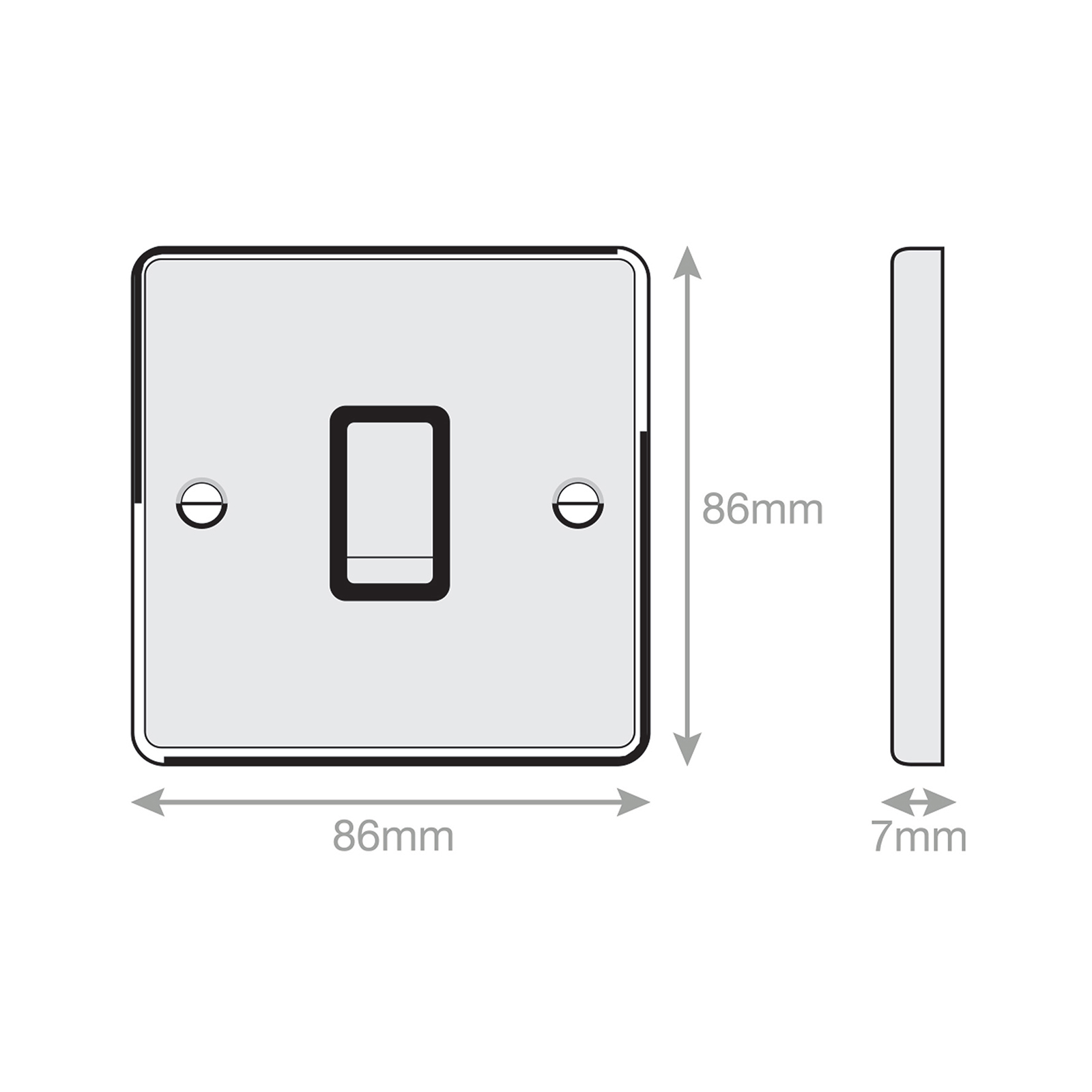 10 Amp Plate Switch - 1 Gang Intermediate - X-Rated - Range Selectric 7M-PRO