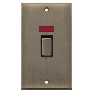 45 Amp DP Switch with Neon 2 Gang Plate - Range Selectric 7M-PRO