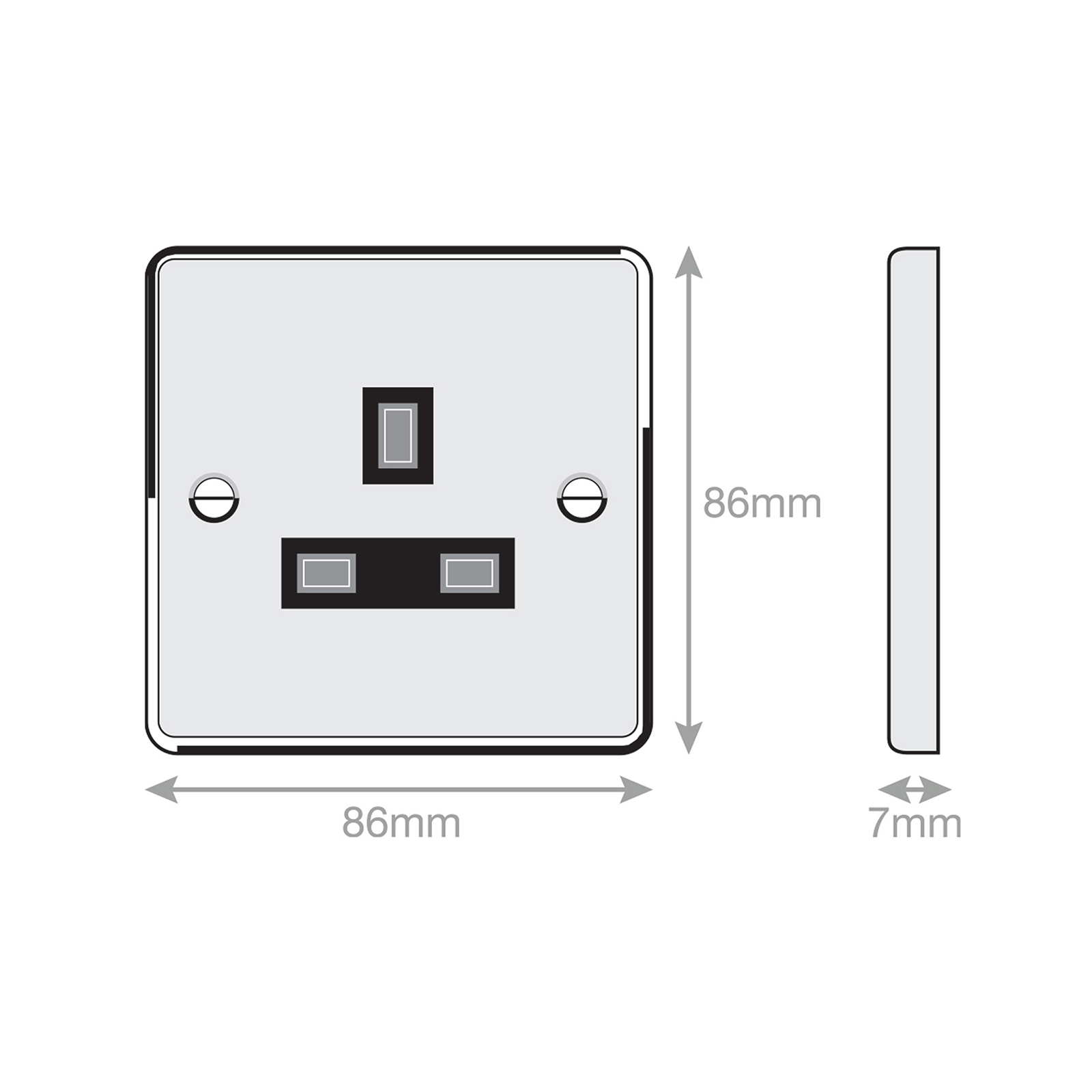 13 Amp Socket Outlet - Unswitched - Range Selectric 7M-PRO