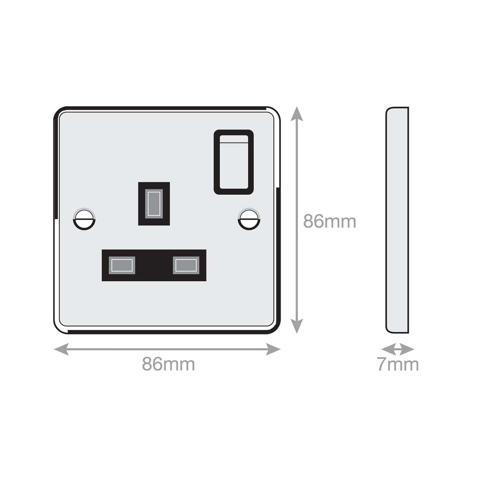 13 Amp Socket Outlet DP - Switched - Range Selectric 7M-PRO