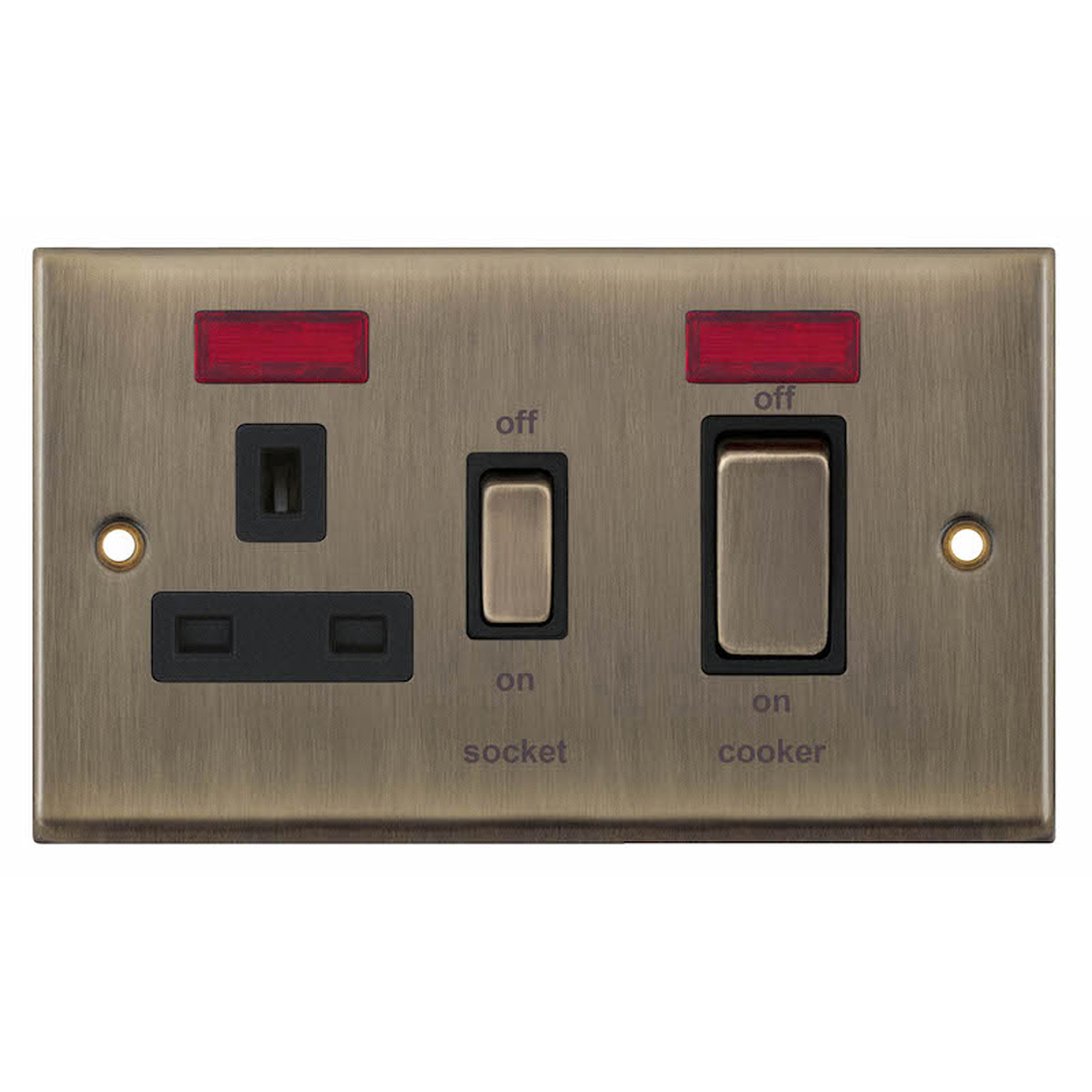 45 Amp Cooker Unit with 13 Amp Switched Socket + Neons - Range Selectric 7M-PRO
