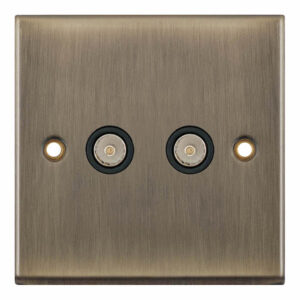 2 Gang TV/FM Coaxial/Aerial Socket - Range Selectric 7M-PRO