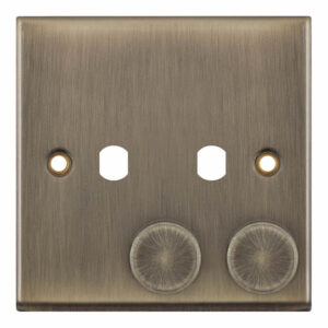 Empty Dimmer Plate - 2 Aperture Plate with Knobs - Range Selectric 7M-PRO
