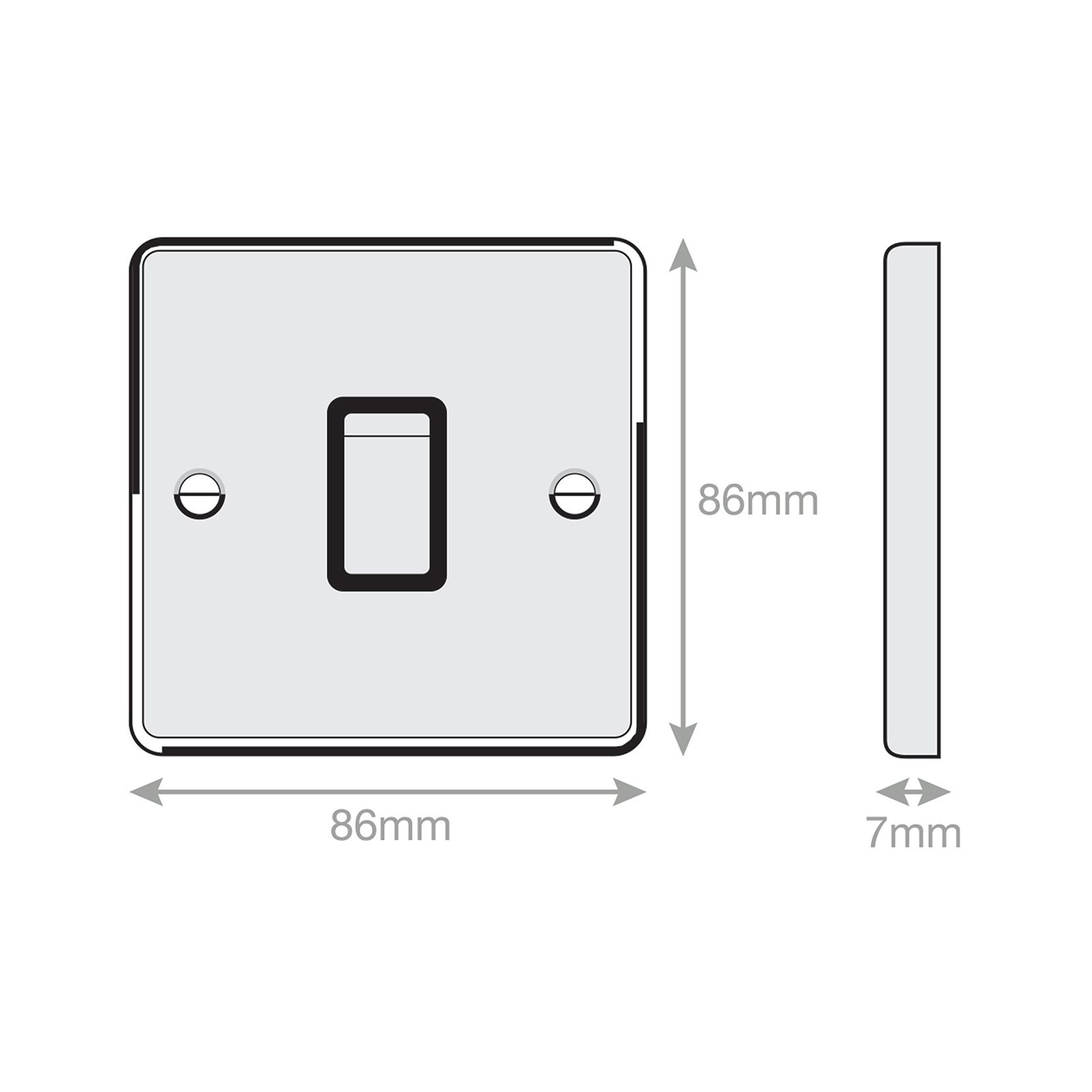 10 Amp Plate Switch - 1 Gang 2 Way - X-Rated - Range Selectric 7M-PRO