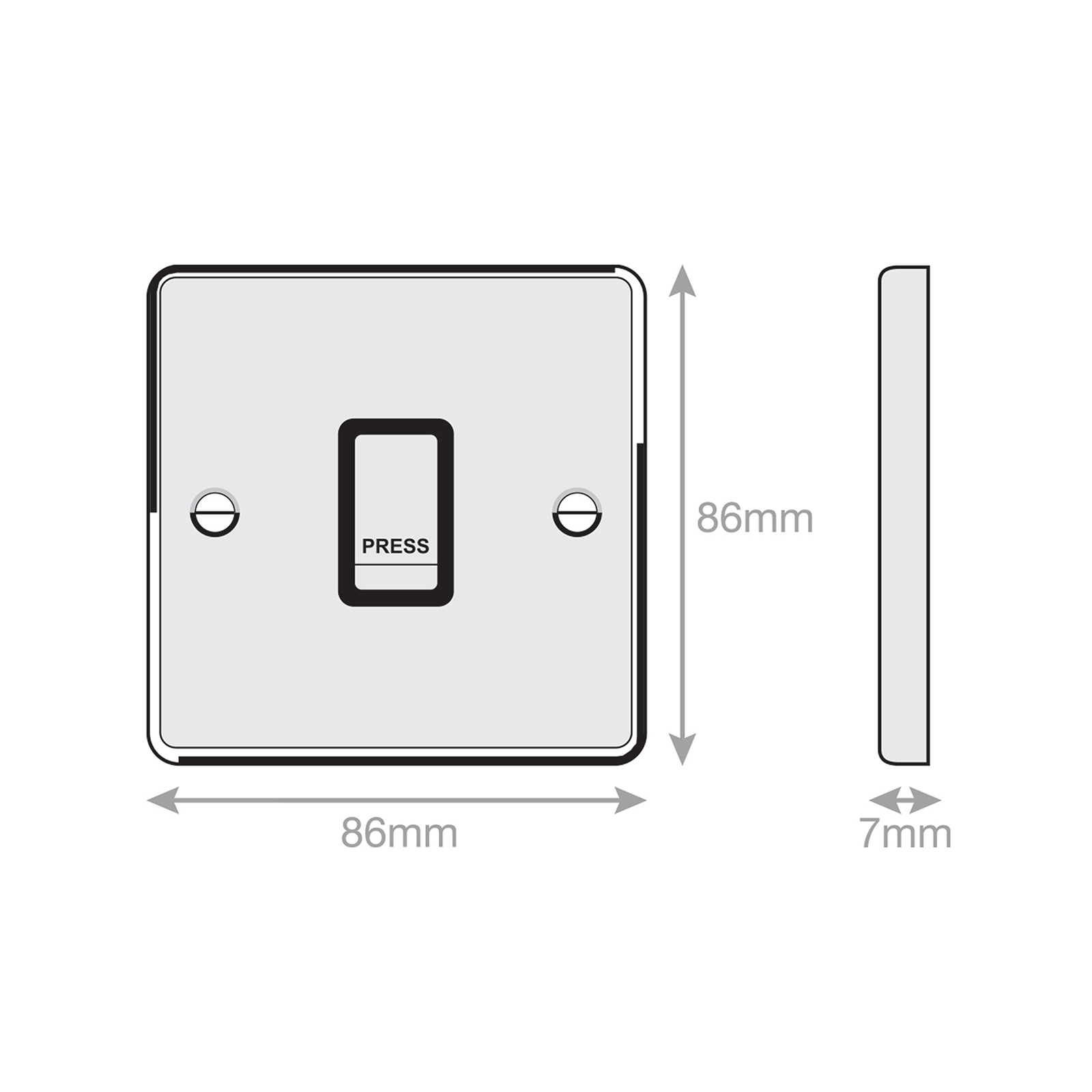 10 Amp Plate Switch - Push Switch PRESS - X-Rated - Range Selectric 7M-PRO