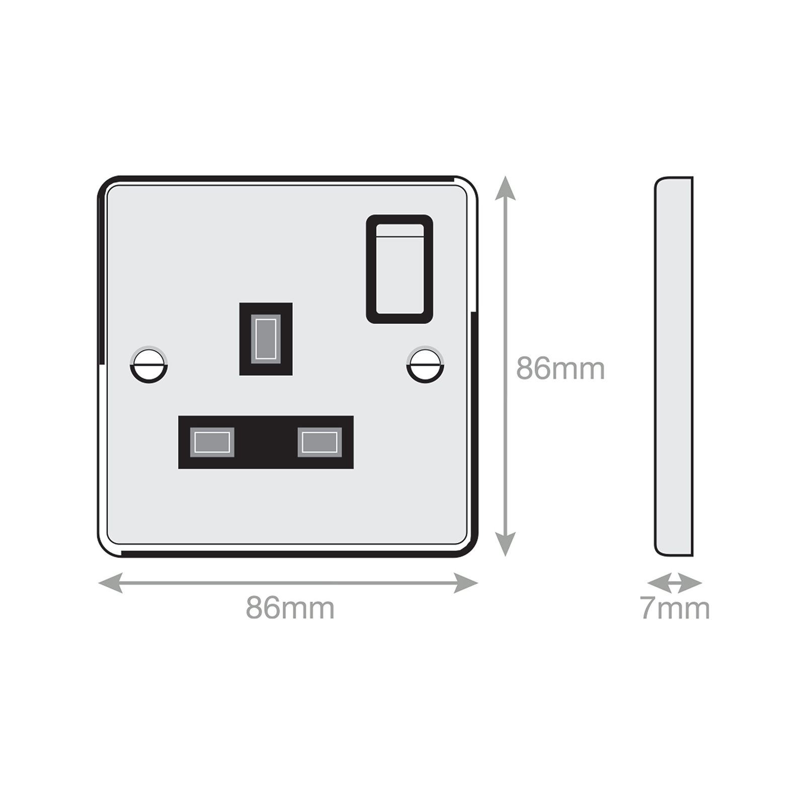 13 Amp Socket Outlet DP - Switched - Range Selectric 7M-PRO