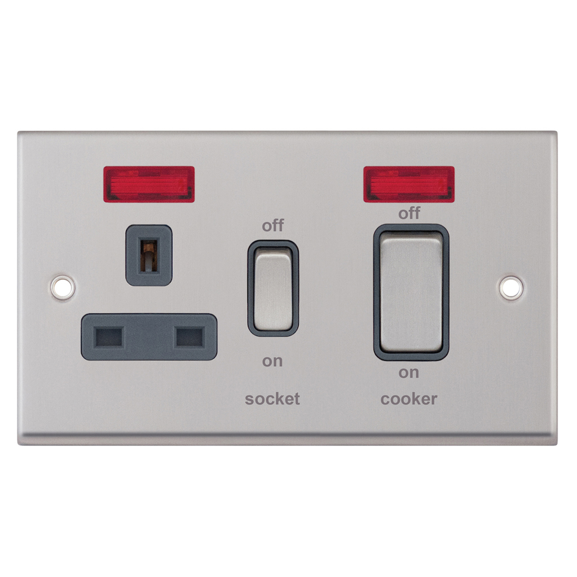45 Amp Cooker Unit with 13 Amp Switched Socket + Neons - Range Selectric 7M-PRO