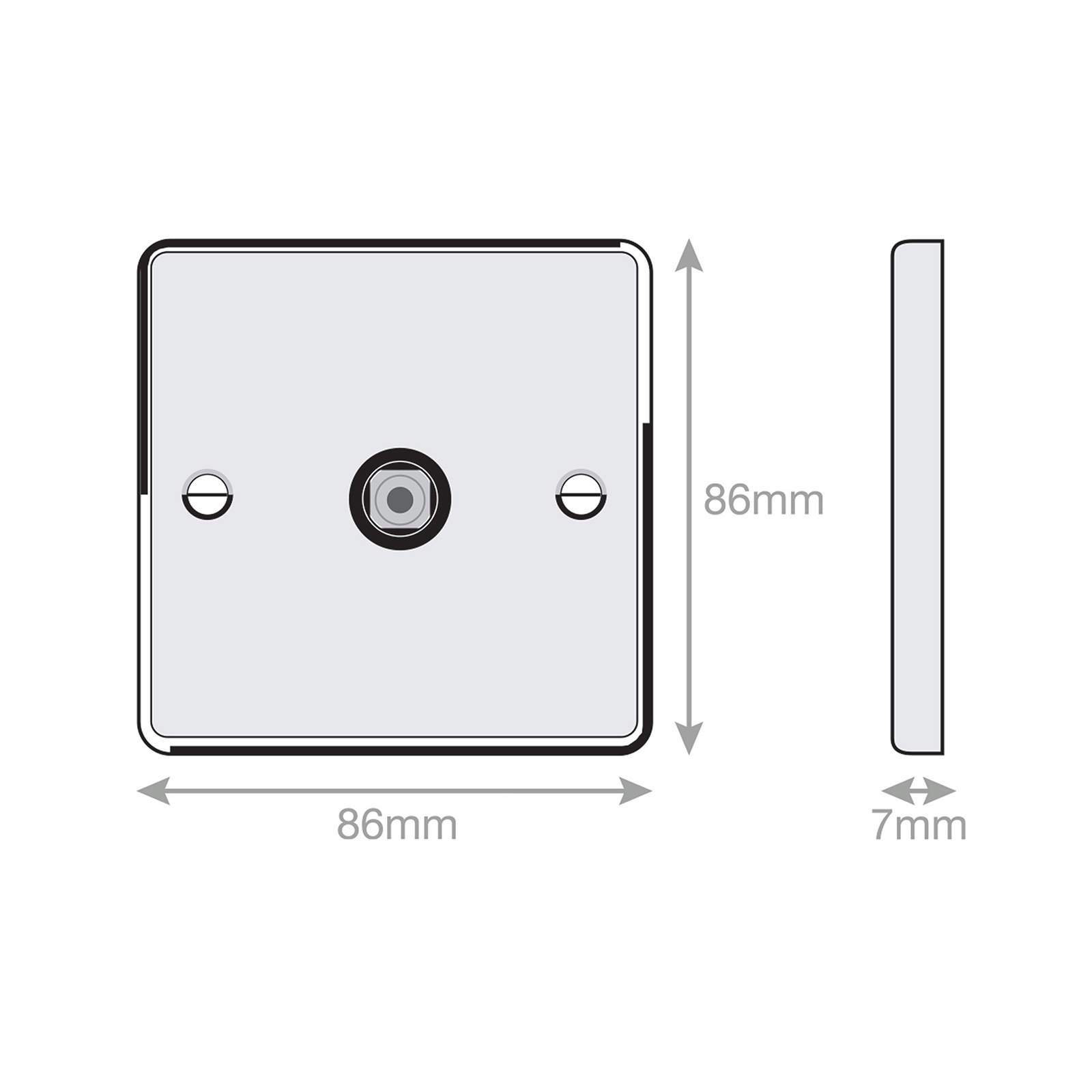 1 Gang F-Type Satellite Socket - Range Selectric 7M-PRO