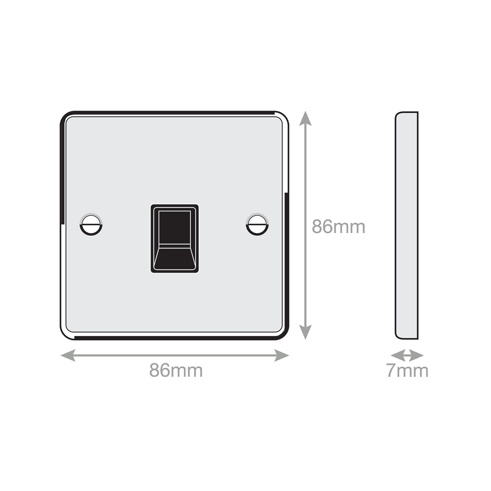1 Gang RJ45 Computer / Data Socket - Range Selectric 7M-PRO