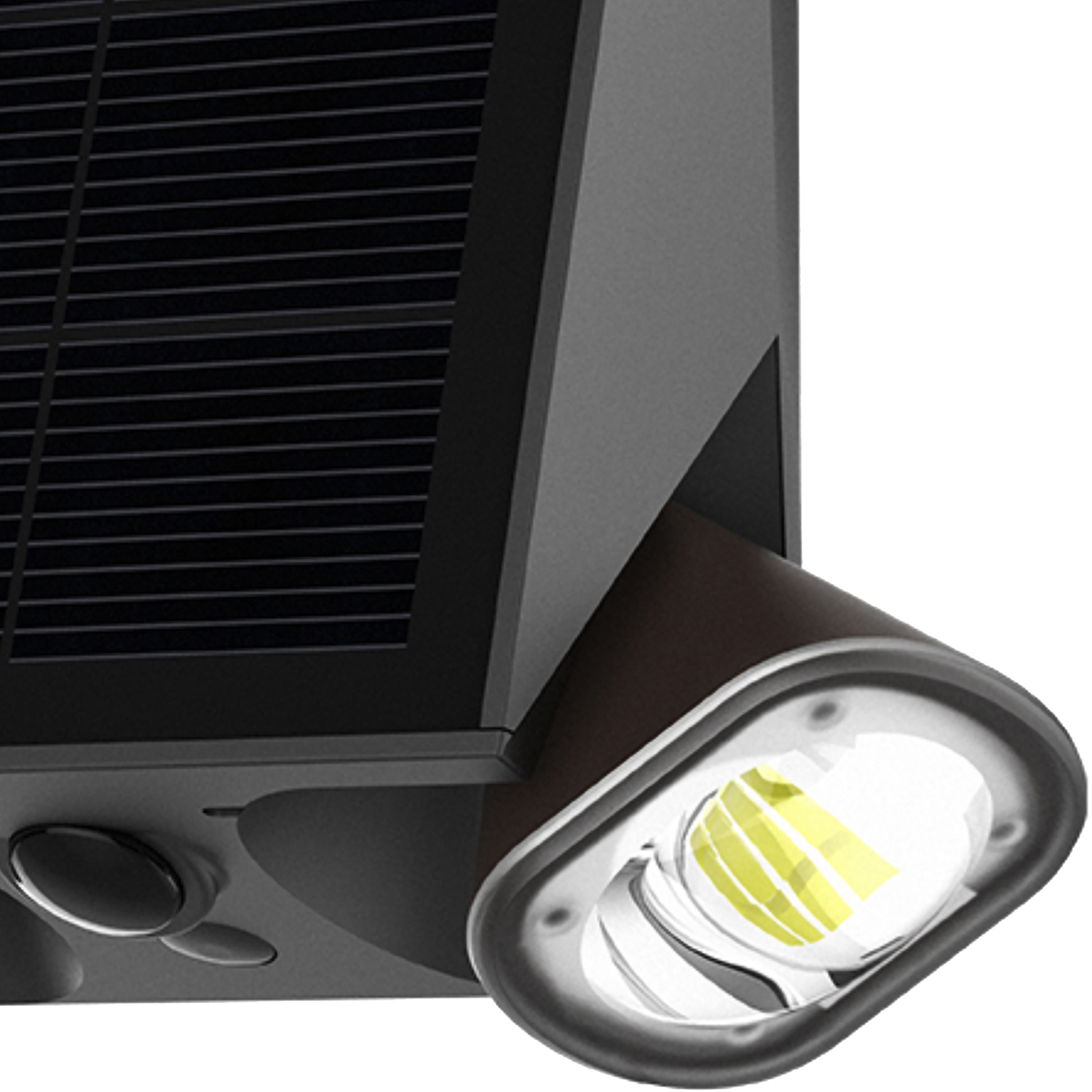 Omnisolar Aquila Black Dual-Head Solar Wall Light with PIR Sensor - 800 Lumens