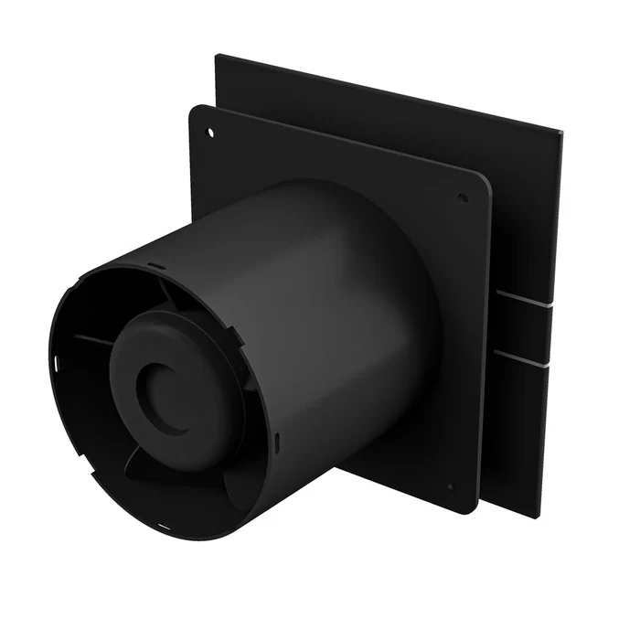 Velair EVEMAG100T003 Mela Air Glass Extractor Fan Timer 100mm Black