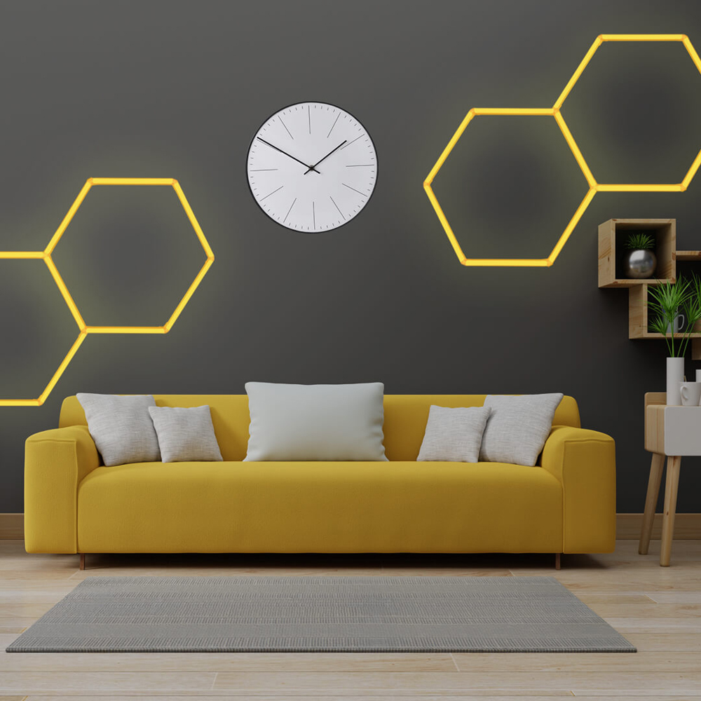 Hexagon Lighting RGB 4 Grid Cluster