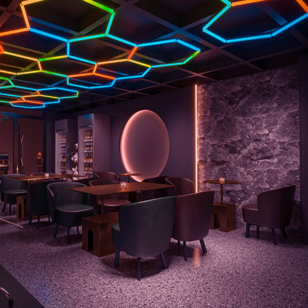Hexagon Lighting RGB 4 Grid Cluster