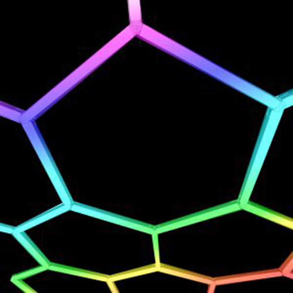 Hexagon Lighting RGB 4 Grid System Long