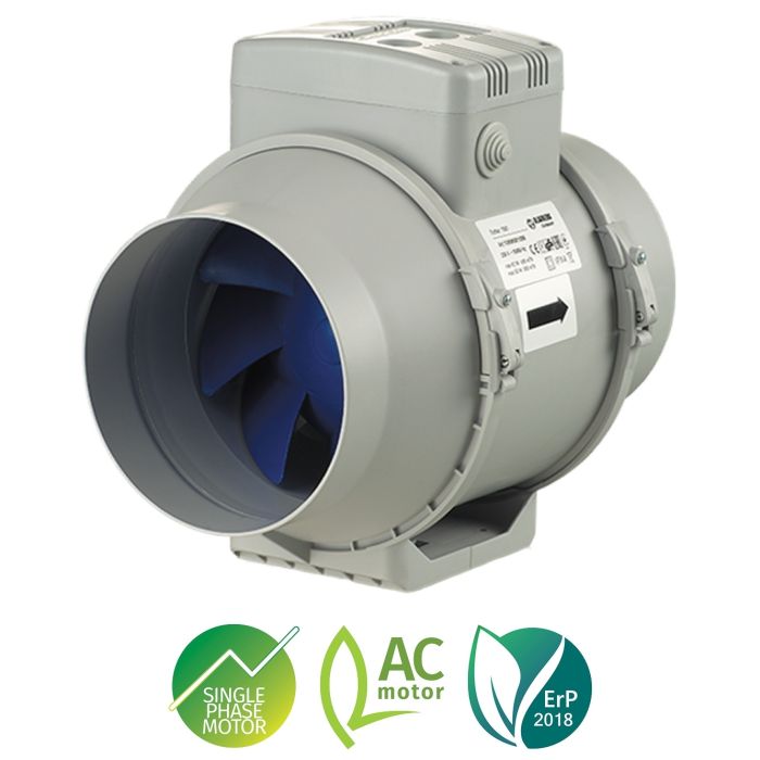 Blauberg KIT-TURBO-E-100-T-DPR Turbo Mixed Flow Shower Fan Kit with Timer