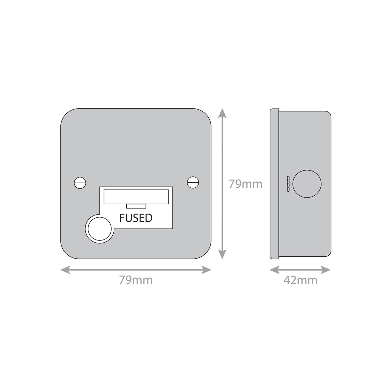 13 Amp Fused Connection Unit with Flex Outlet - Unswitched - Range Selectric Metal Clad