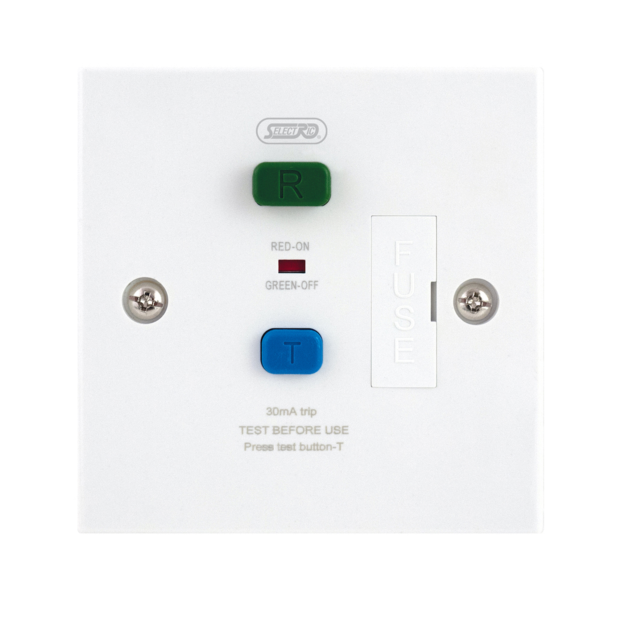 13 Amp RCD Protected Fused Connection Unit - Selectric Square