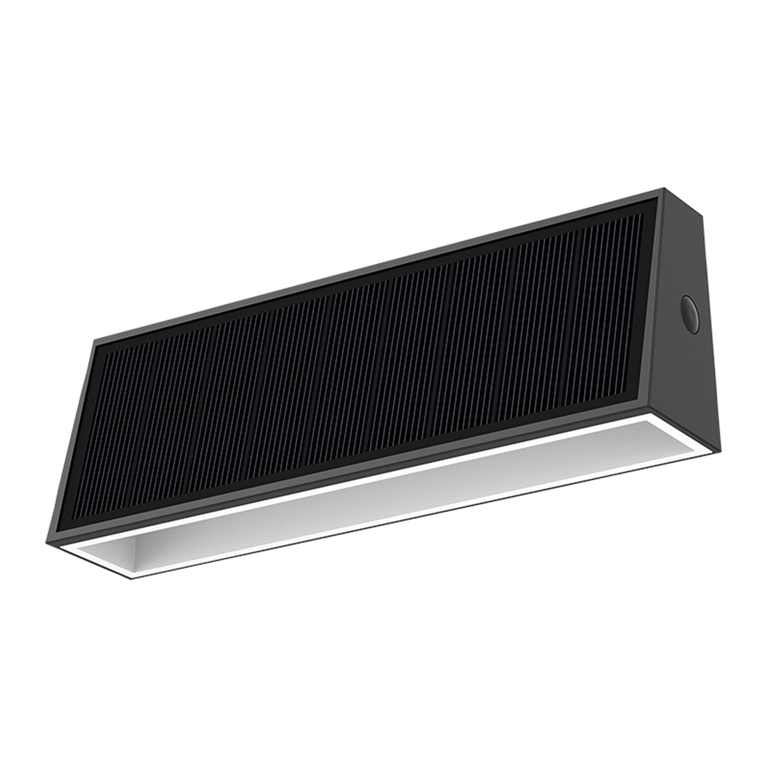 Omnisolar Lyra Dual-Light Black Solar Wall Light with Up & Down Illumination - 700 Lumens