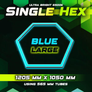 Large Blue Hexagon Lighting Single