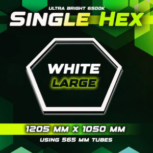 Large White Hexagon Lighting Single