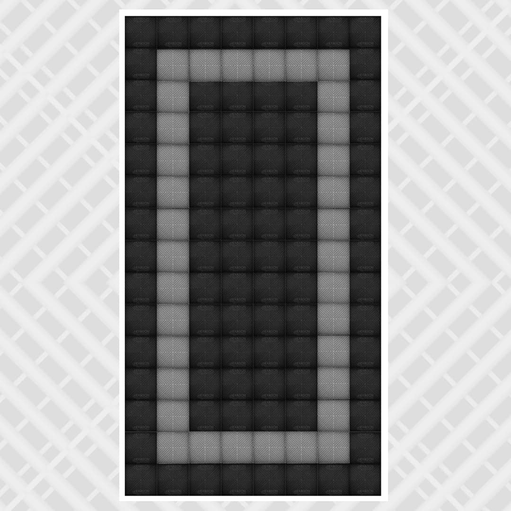 Light grey black - DIY Standard Single Vented Tile Garage Pack - 3.2m x 6m