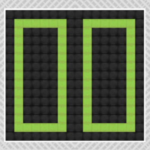 Lime Gree black double - DIY Vented Double Garage Pack - 6m x 6m