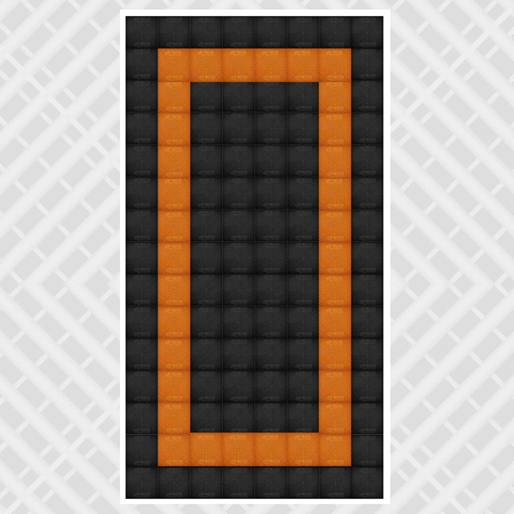 Orange black - DIY Small Single Garage Vented Tile Pack - 2.8m x 6m