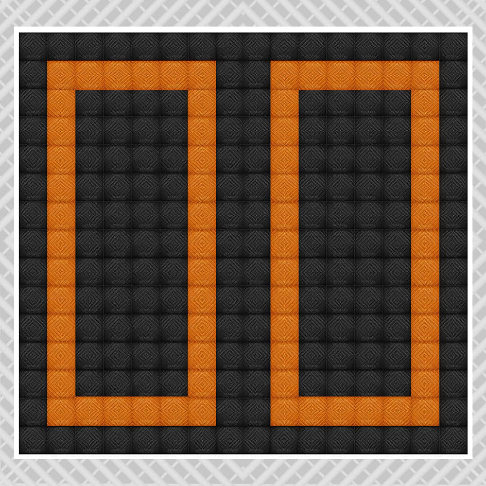 Orange black double - DIY Vented Double Garage Pack - 6m x 6m