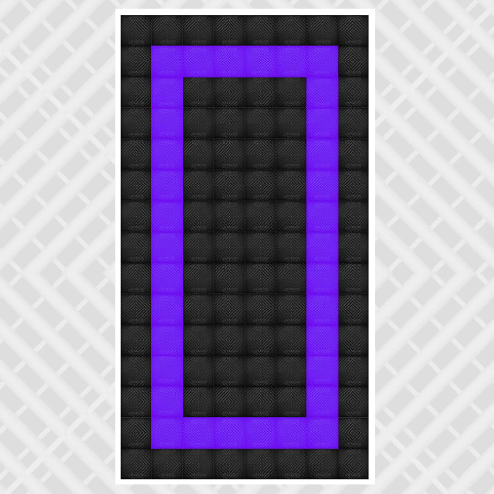 Purple black - DIY Small Single Garage Vented Tile Pack - 2.8m x 6m