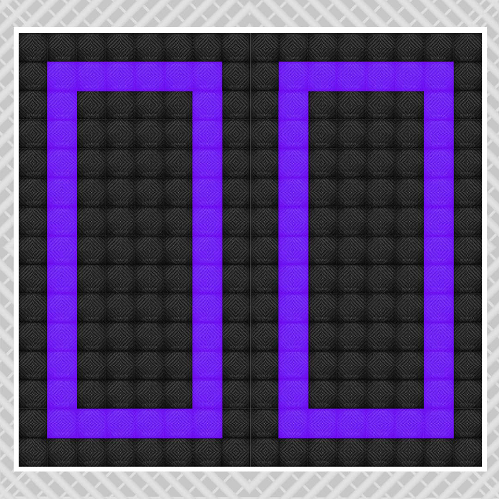 Purple black double - DIY Vented Double Garage Pack - 6m x 6m