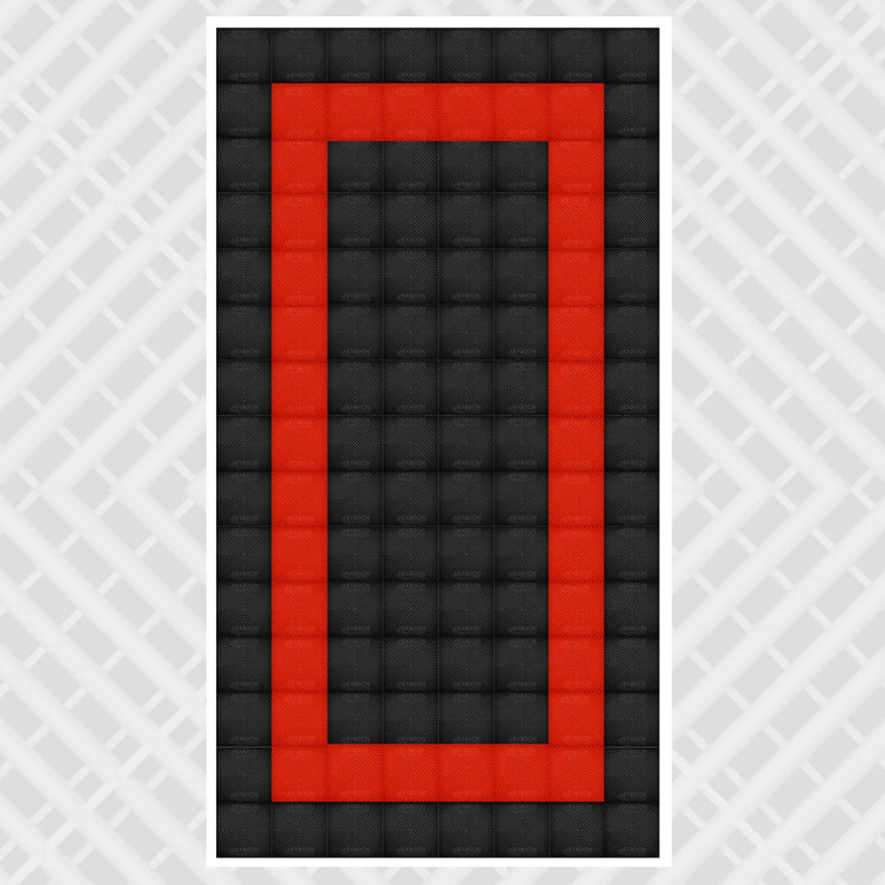Red black - DIY Small Single Garage Vented Tile Pack - 2.8m x 6m